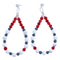 Southwest Multicolor Genuine Sterling Silver Post Dangle Bead Earrings DX115862